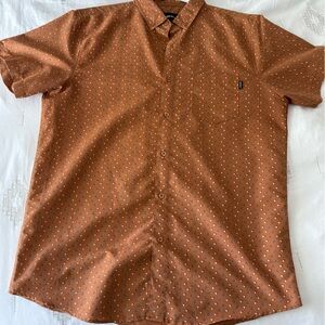 Molokai Surf Co. Rust Orange Patterned Shirt